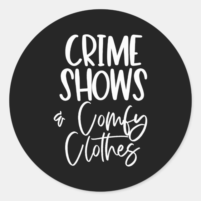 Adesivo Redondo O Crime Verdadeiro Mostra Comfy (Frente)