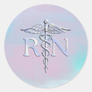 Adesivo Redondo O cromo gosta do Caduceus do RN no estilo da