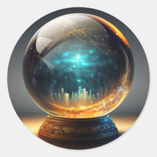Adesivo Redondo O Crystal Ball of Prosperity Sticker