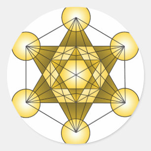 Adesivo Redondo O cubo de Metatron