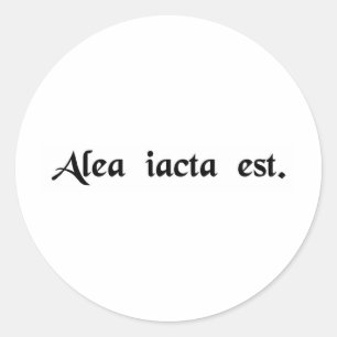 Adesivo Redondo O dado foi moldado