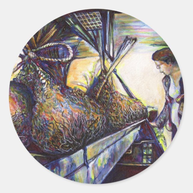 Adesivo Redondo O destino da vida ferida (Frente)