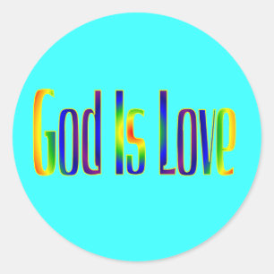 Adesivo Redondo O deus é amor
