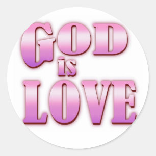 Adesivo Redondo o deus é amor