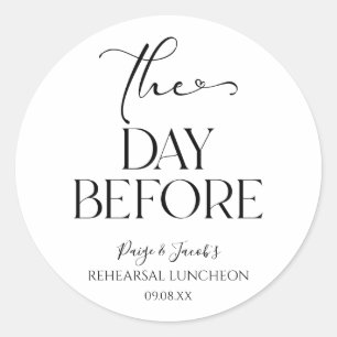 Adesivo Redondo O Dia Antes do Mínimo Ensaio De Casamento