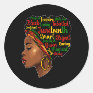 Adesivo Redondo O Dia da Independência Depois de Melanin, Rainha N