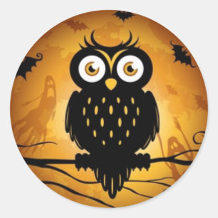 Adesivo Redondo O Dia das Bruxas feliz