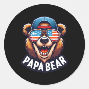 Adesivo Redondo O Dia de os pais Da Camisa Do Urso Nos Dará A Melh
