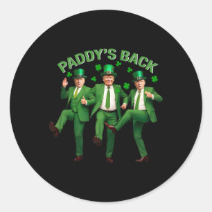 Adesivo Redondo O Dia de São Patrício de Dança do Paddy's Back Tru