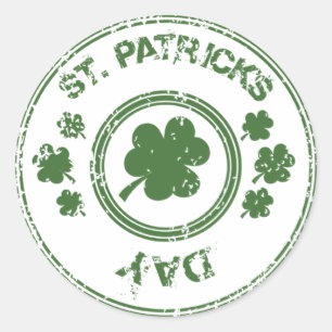 Adesivo Redondo O dia de St Patrick
