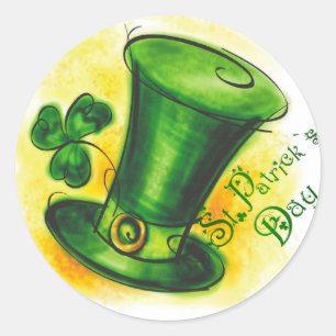 Adesivo Redondo O dia de St Patrick