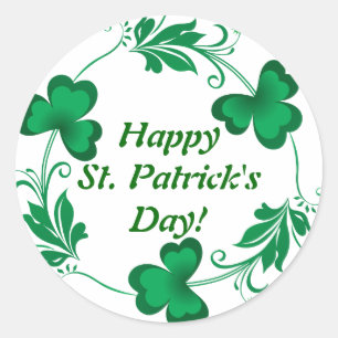 Adesivo Redondo O dia de St Patrick feliz! Pulso