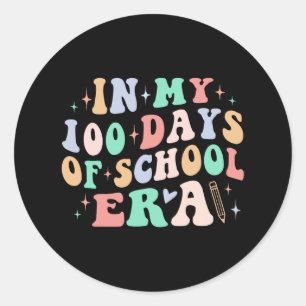 Adesivo Redondo O Dia Do Professor Na Escola Em Meus 100 Dias De E