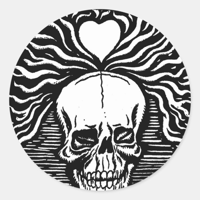 Adesivo Redondo O "Dia dos Mortos" do México por volta de 1924 (Frente)