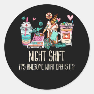 Adesivo Redondo O Dia é Engraçado Que Dia é Engraçado Nurs