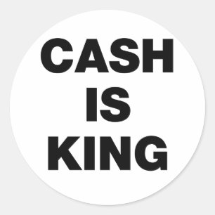 Adesivo Redondo O dinheiro é rei