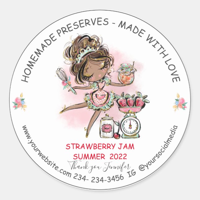 Adesivo Redondo O DIY preserva a casa feita, obrigado (Frente)