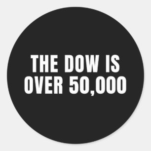 Adesivo Redondo O dow está acima de 50.000 tática de distração pol