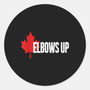 Adesivo Redondo O Elbows Up Canada É Verdadeiro. Norte Forte E Liv
