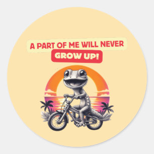 Adesivo Redondo O Espírito da Juventude Gecko de Bike