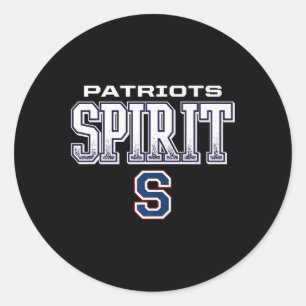 Adesivo Redondo O Espírito do Logotipo dos Patriotas do Sul de Par