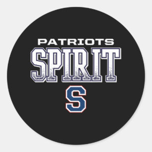 Adesivo Redondo O Espírito do Logotipo dos Patriotas do Sul de Par