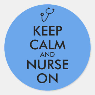 Adesivo Redondo O estetoscópio do presente da enfermeira mantem a