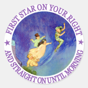 Adesivo Redondo ø ESTRELA Em SEU DIREITO, DIRECTAMENTE ATÉ a MAN