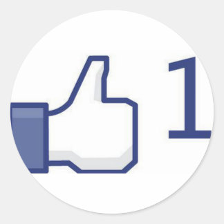 Adesivo Redondo O Facebook "Thumbs up", como autocolantes