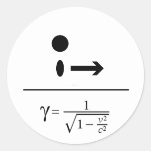 Adesivo Redondo O fator de Lorentz