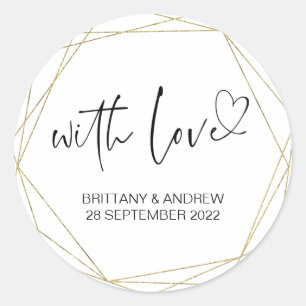 Adesivo Redondo O Favor Do Casamento Trate Bag Jam Com Amor Obriga