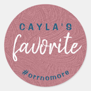 Adesivo Redondo O favorito Rosa Dourado favorito da noiva personal