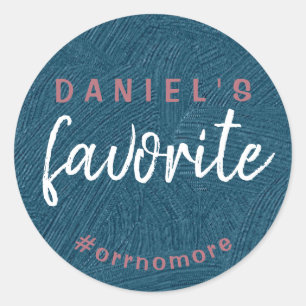 Adesivo Redondo O favorito Rosa Dourado favorito do Groom personal