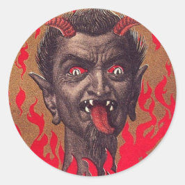Adesivo Redondo O Fiery Krampus
