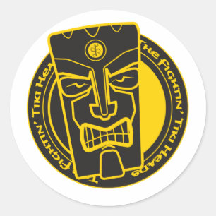 Adesivo Redondo O Fightin Tiki dirige B&Y