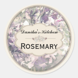 Adesivo Redondo o frasco de creme da especiaria das orquídeas