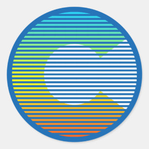 Adesivo Redondo o frio de Colorado desvanece-se