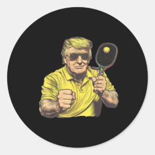 Adesivo Redondo O Funny Pickleball Aloja Gráficos Pickleball