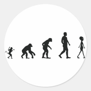 Adesivo Redondo O Futuro da Evolução Humana