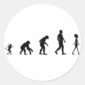 Adesivo Redondo O Futuro da Evolução Humana