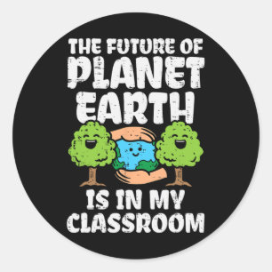 Adesivo Redondo O Futuro Do Planeta No Meu Câncer, Professora Do D