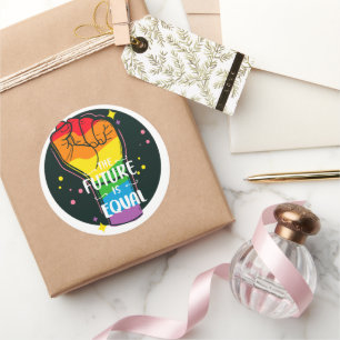 Adesivo Redondo O Futuro É Igual À Pressão