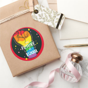 Adesivo Redondo O Futuro É Igual À Pressão