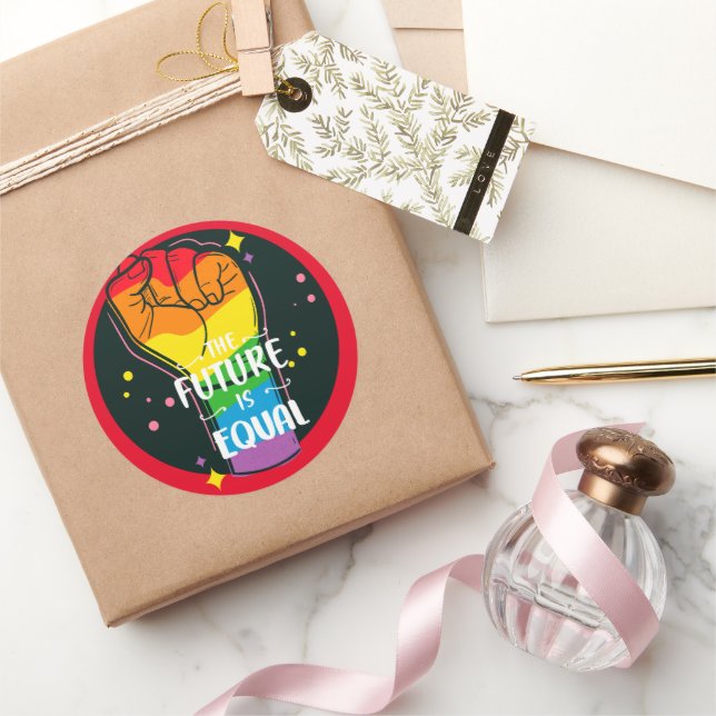 Adesivo Redondo O Futuro É Igual À Pressão (Presentear)