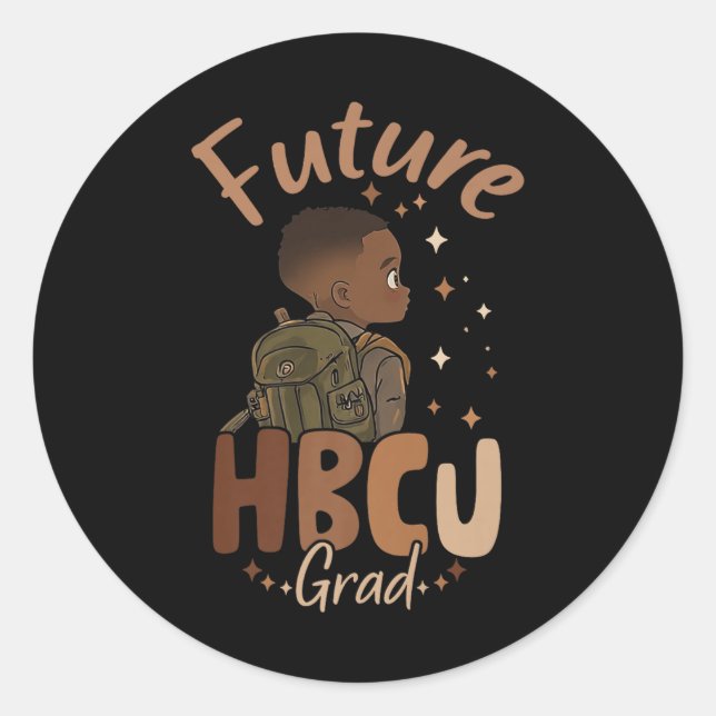 Adesivo Redondo O Futuro Hbcu Formando História Negra Formatação d (Frente)