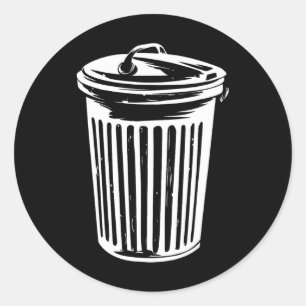 Adesivo Redondo O Gelado de Figurino do Dia das Bruxas Pode Trashc