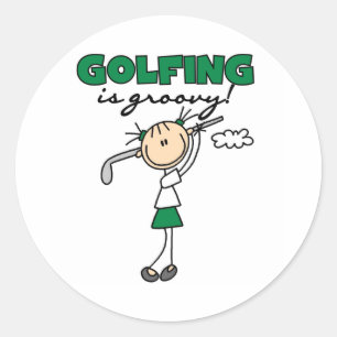 Adesivo Redondo O golfe é Groovy