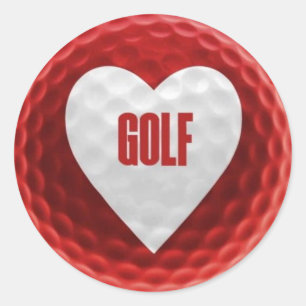 Adesivo Redondo O golfe faz o mundo ir circularmente