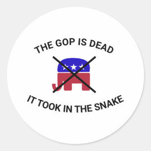 Adesivo Redondo O GOP é Morto T-Shirt