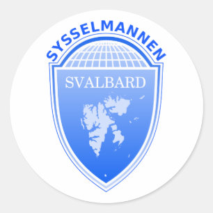 Adesivo Redondo o governador Svalbard, Noruega